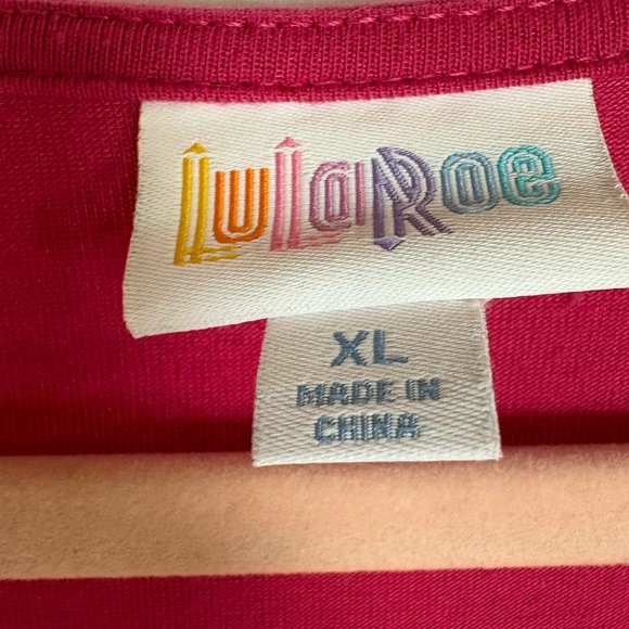 LuLaRoe Fuchsia Long Sleeve Michelle Wrap Dress - Picture 4 of 8